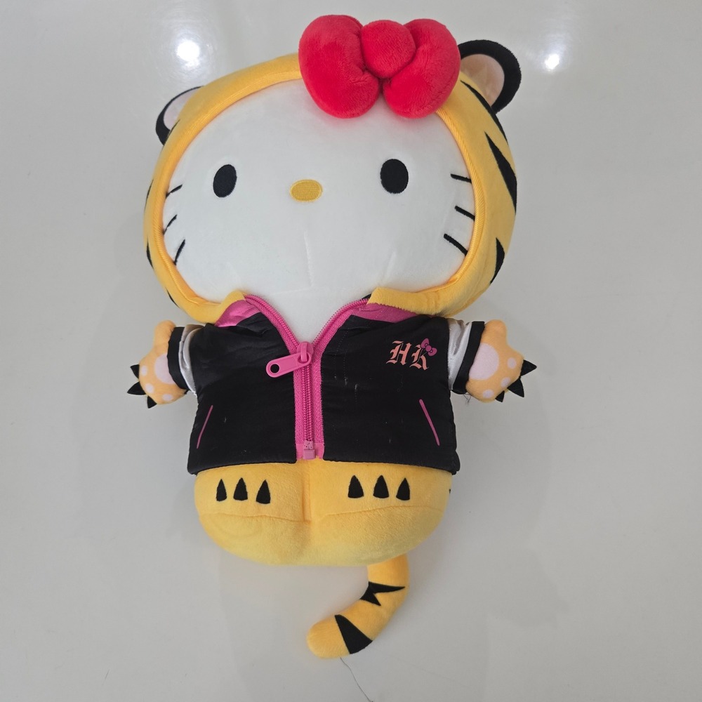Kidrobot Hello Kitty Year of the Tiger Plush Yellow Black Jacket Sanrio 13"